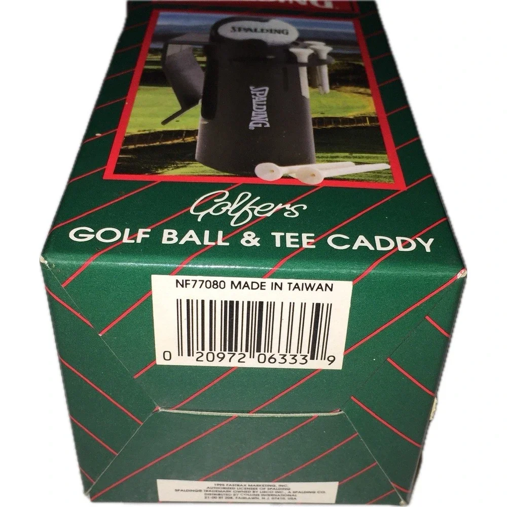 Spalding Golfers Golf Ball & Tee Caddy Vintage Spring Loaded Clip On NF77080 NEW